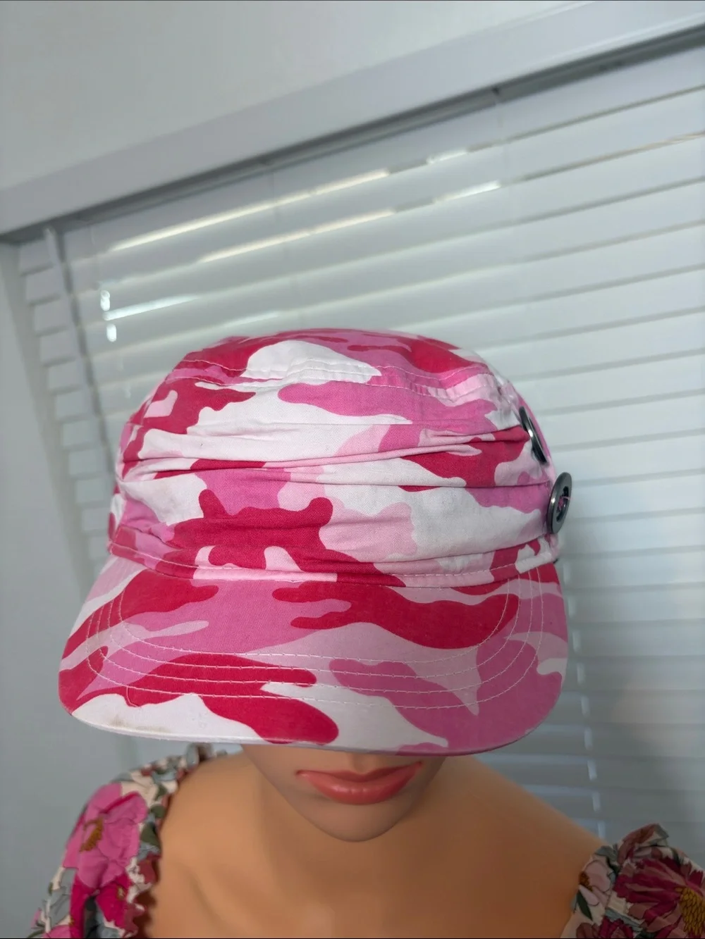 Cabela's Pink Camouflage Cadet Hat with Button Accents, women’s One Size